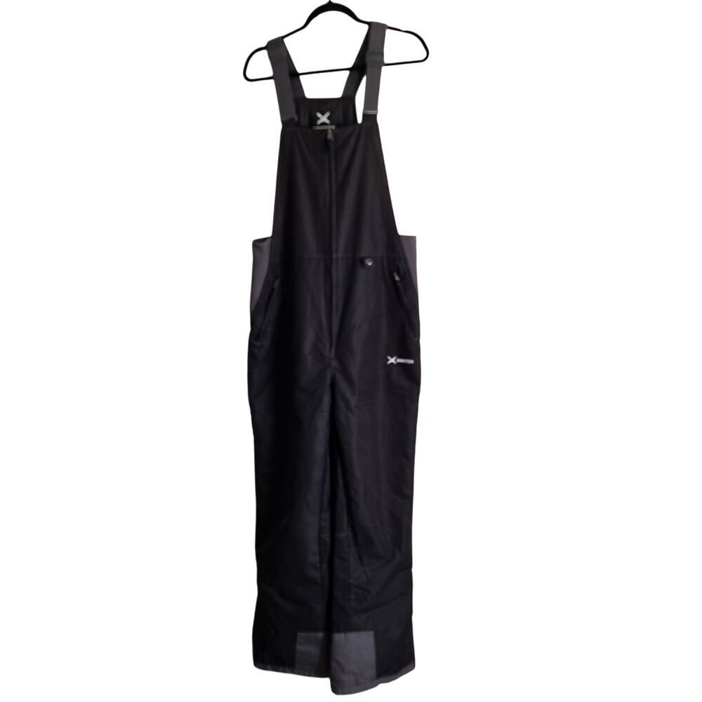 Black Insulated Waterproof Snow Cargo Bib Overall Gorpcore Utility Techwear Med
